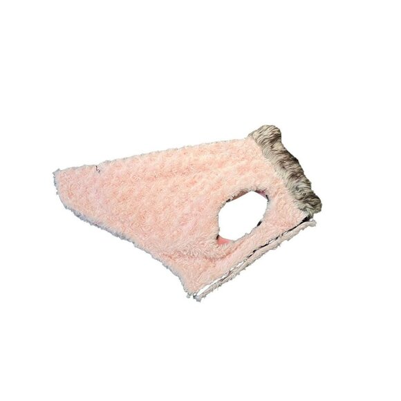 Pet Life Luxe Large "Pinkachew" Charming Designer Faux Fur Dog Coat Jacket Pink - Picture 6 of 12